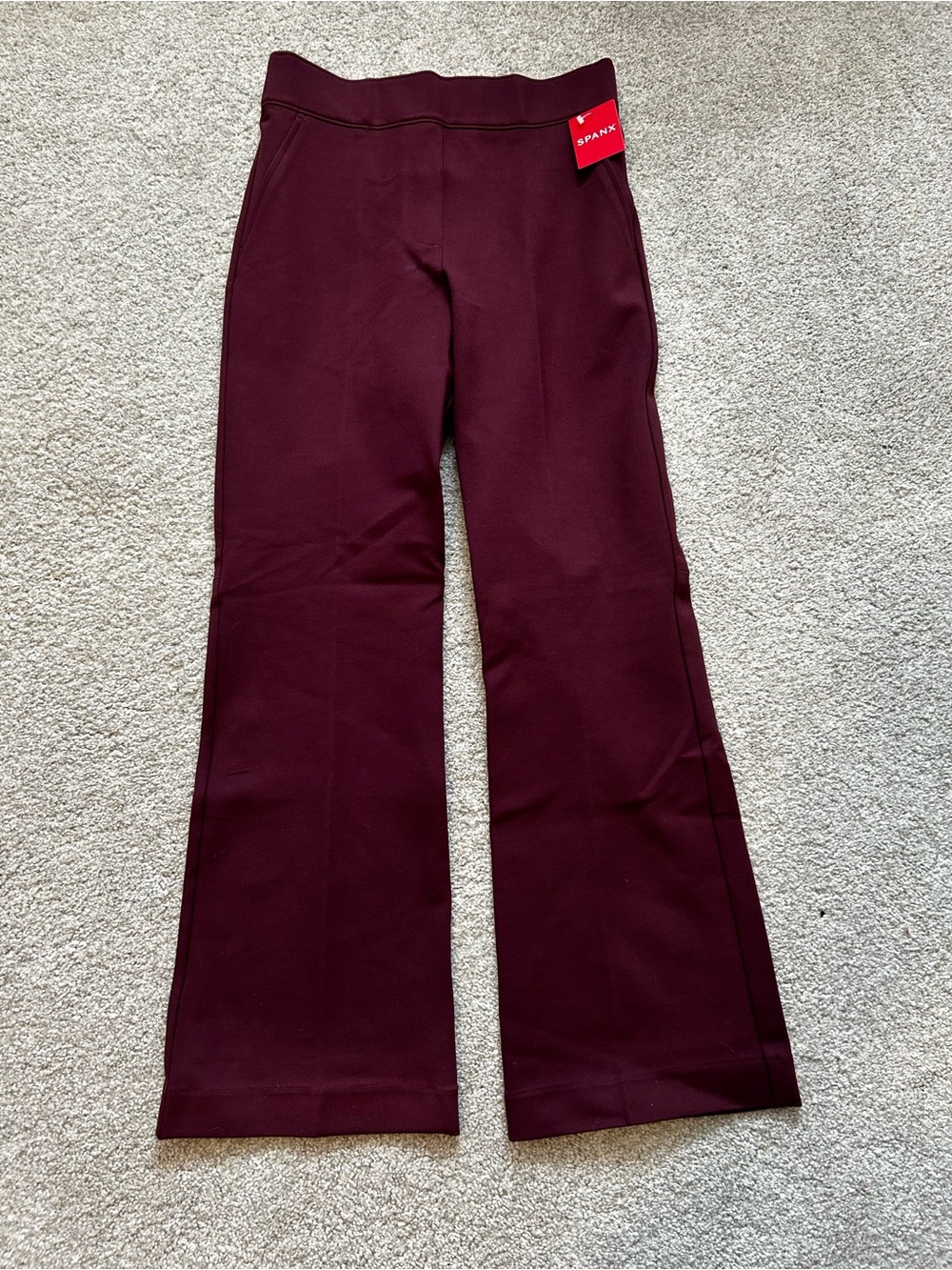 SPANX Perfect Pant Kick Flare Ponte Pant NWT Chianti Size Small